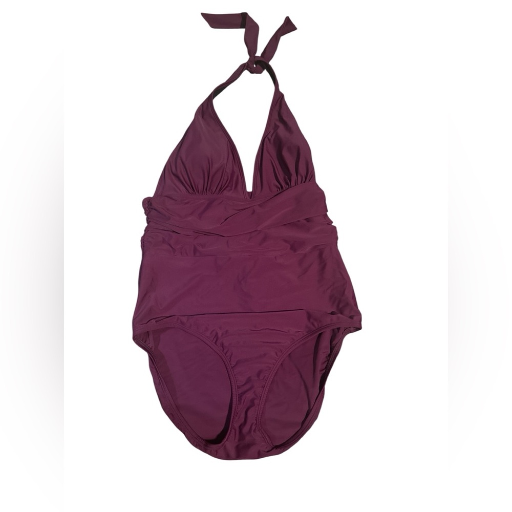 VENUS Purple One-Piece Swimsuit with Halter Neckline